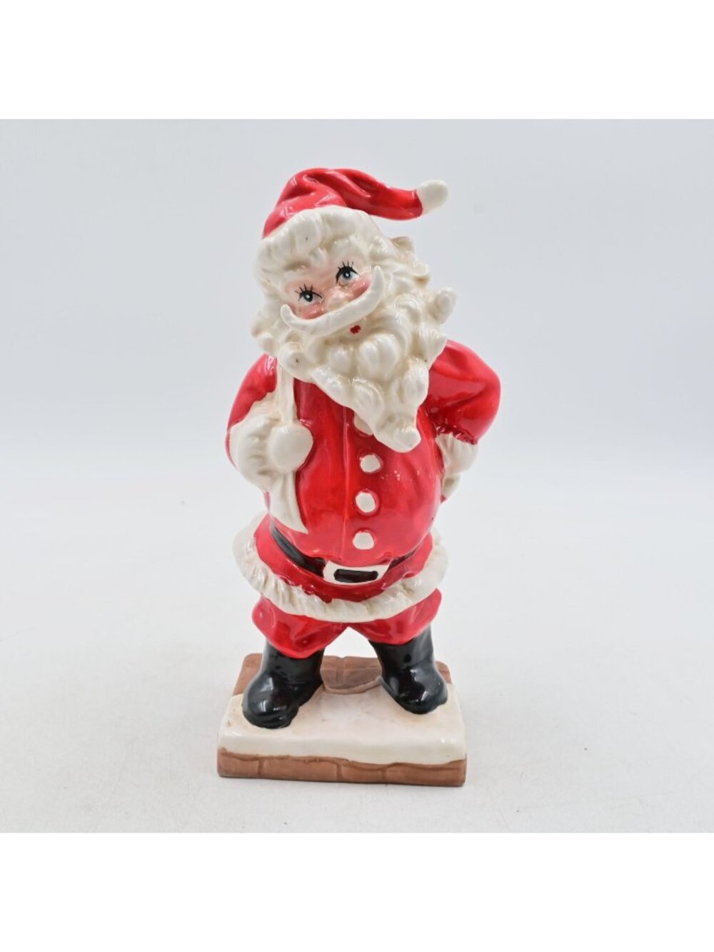 Ucagco Ceramic Santa Claus Figurine 8" Hand Painted Holiday Vintage Decor